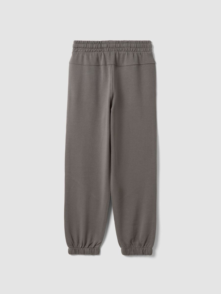 Grey pure cotton jogger trousers_2