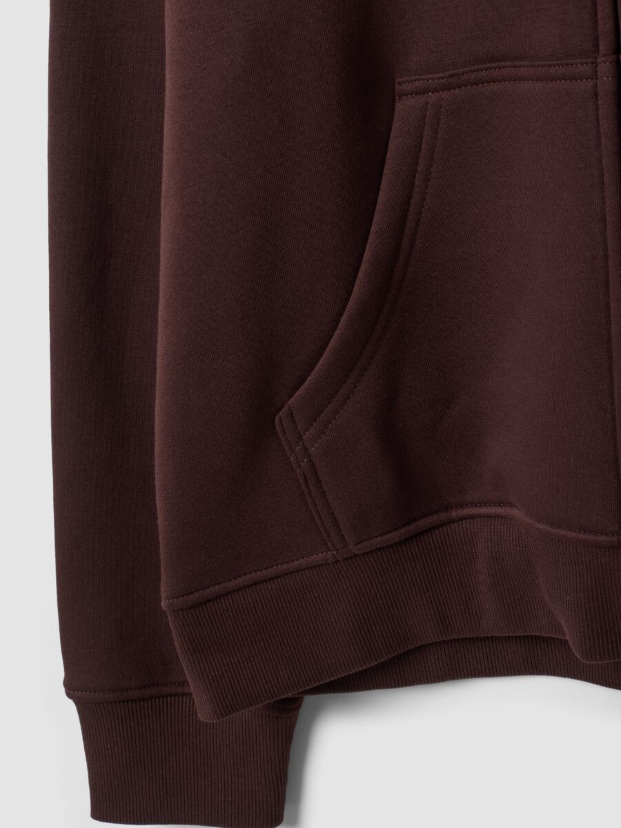 Brown cotton-blend hoodie in a regular fit_6