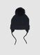 Cappello blu in maglia con pompon e lacci a tema MARVEL Spider-Man_1