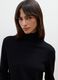 Maglia nera in pura lana con dolcevita regular fit_1