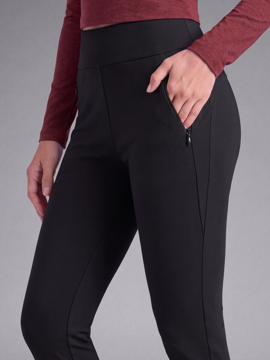 Black stretch leggings with zip pockets ALTAVIA STUDIO_3