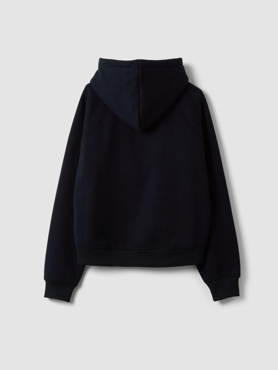 Blue regular-fit stretch sweatshirt with bow detail_2
