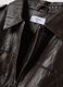 Giacca marrone in misto cotone con zip regular fit_1