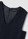 Blue sleeveless wool-blend dress, regular fit_5