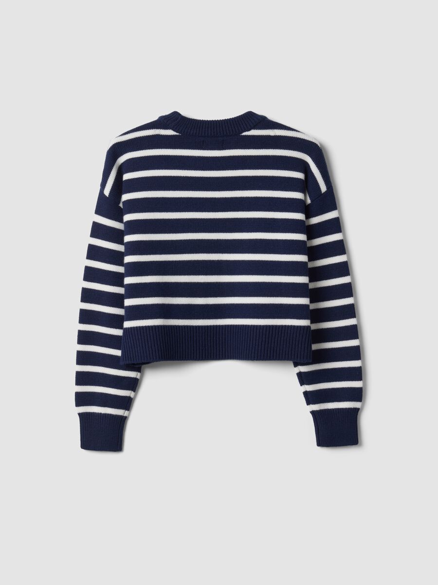 Blue striped viscose-blend crew-neck jumper_2