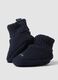 Midnight blue pure cotton knitted baby booties_2
