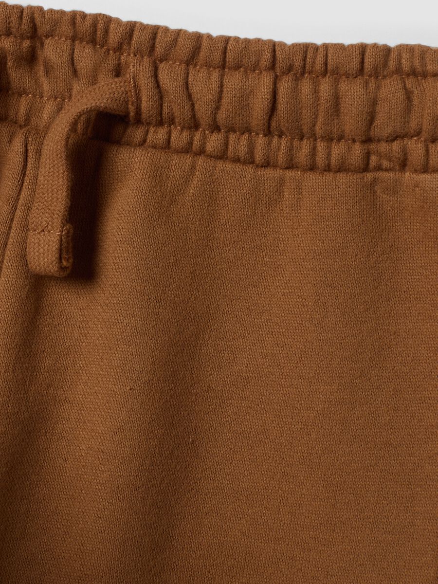 Brown pure cotton oversized jogging set with animal motif_3