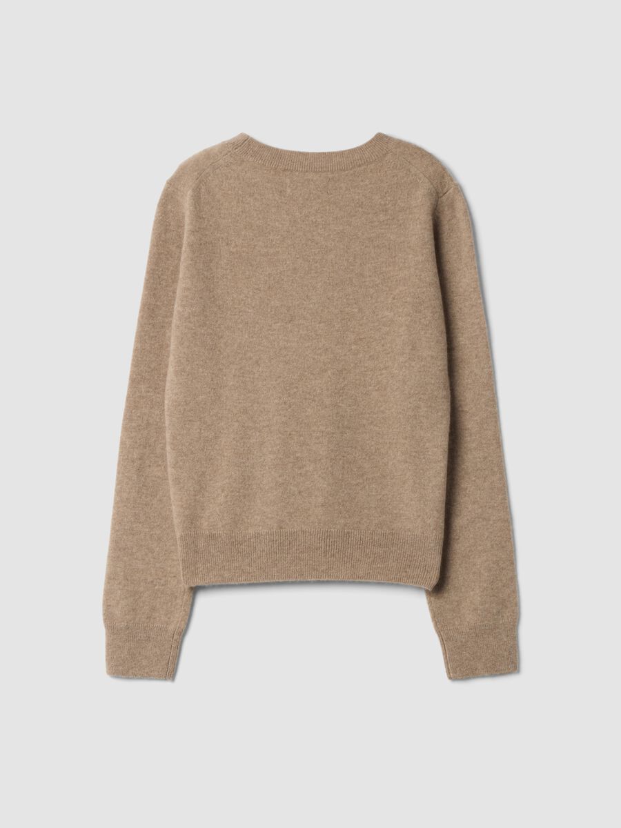 Beige pure cashmere crew-neck jumper_2