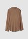 Brown stretch viscose shacket, regular fit_2