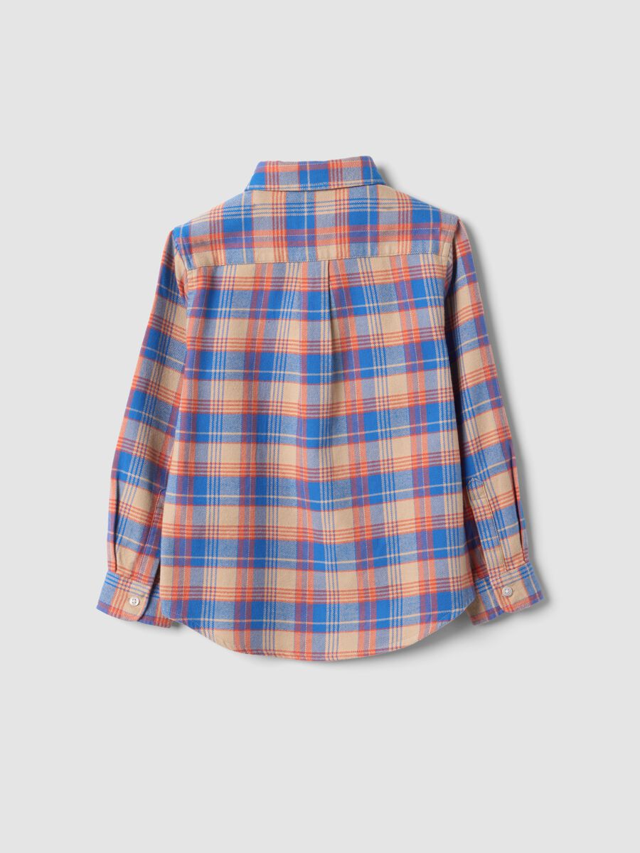 Multicolour pure cotton checked Oxford shirt, regular fit_5