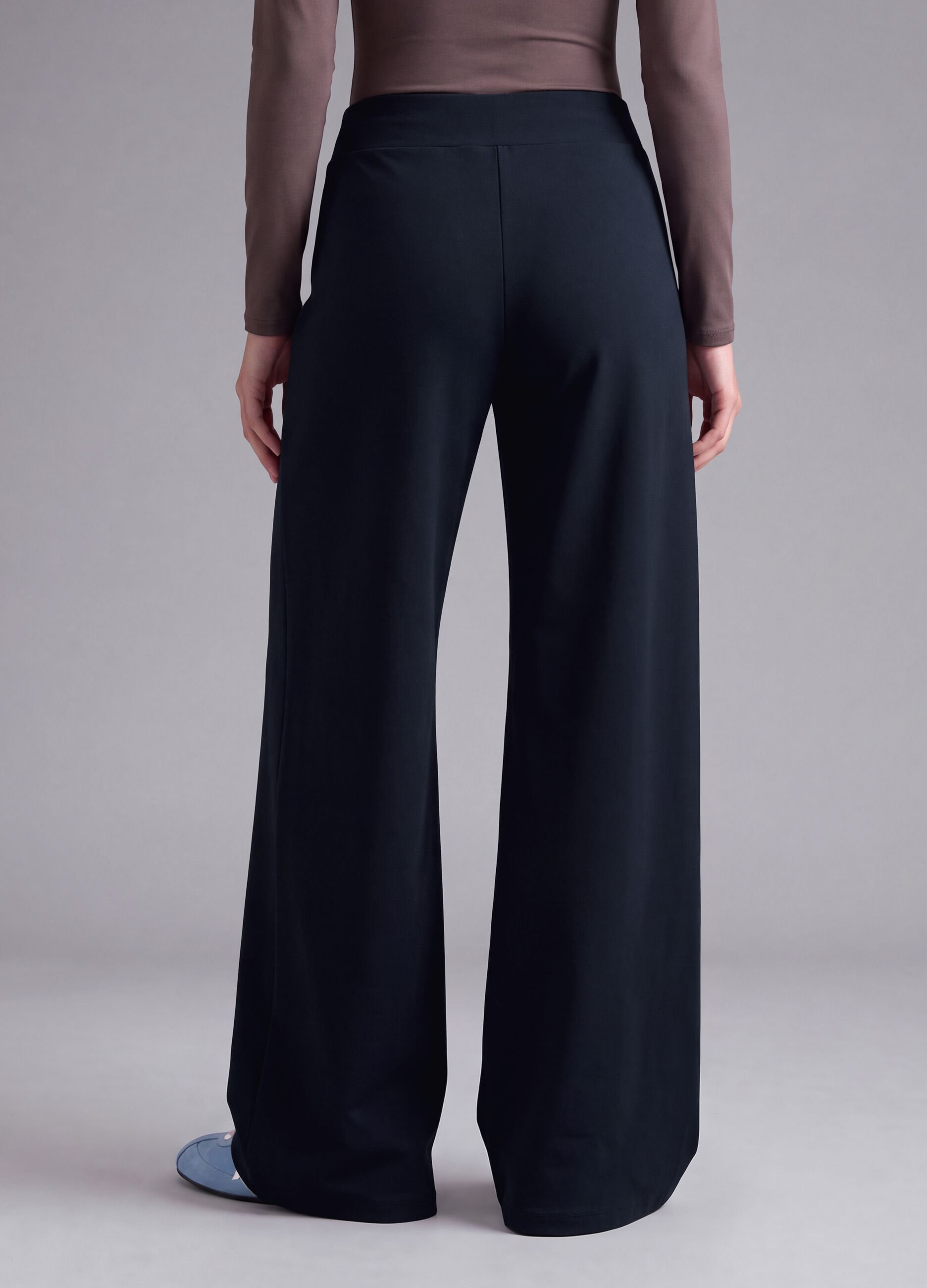Blue stretch wide-leg trousers ALTAVIA STUDIO