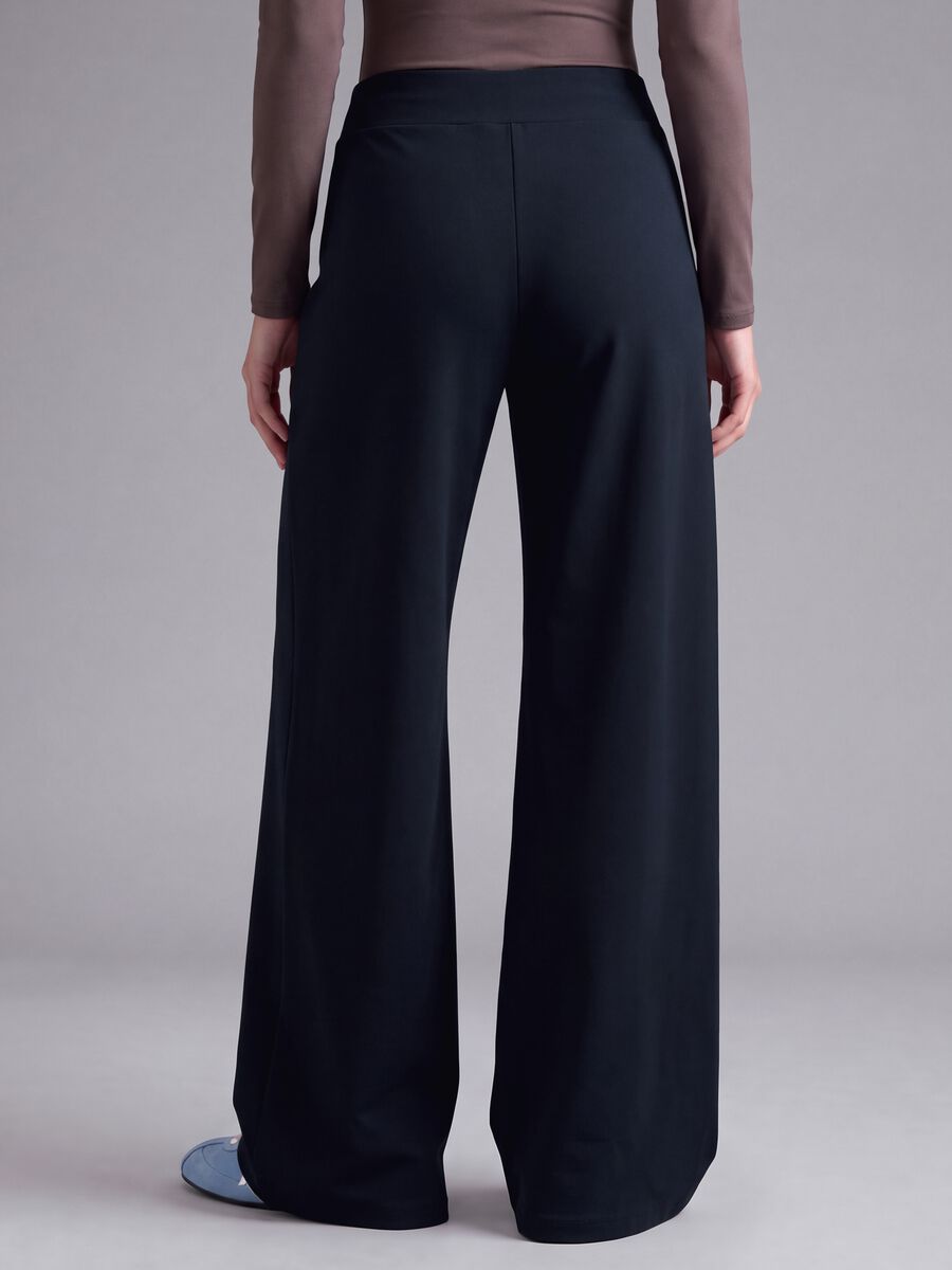 Blue stretch wide-leg trousers ALTAVIA STUDIO_3