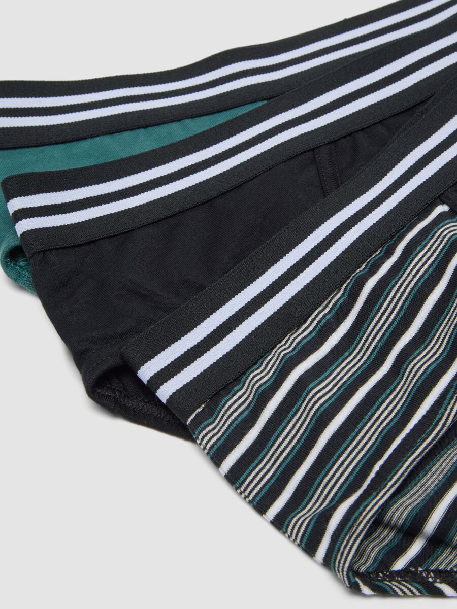 Multicolour 3-pack men&rsquo;s briefs in stretch organic cotton jersey_2