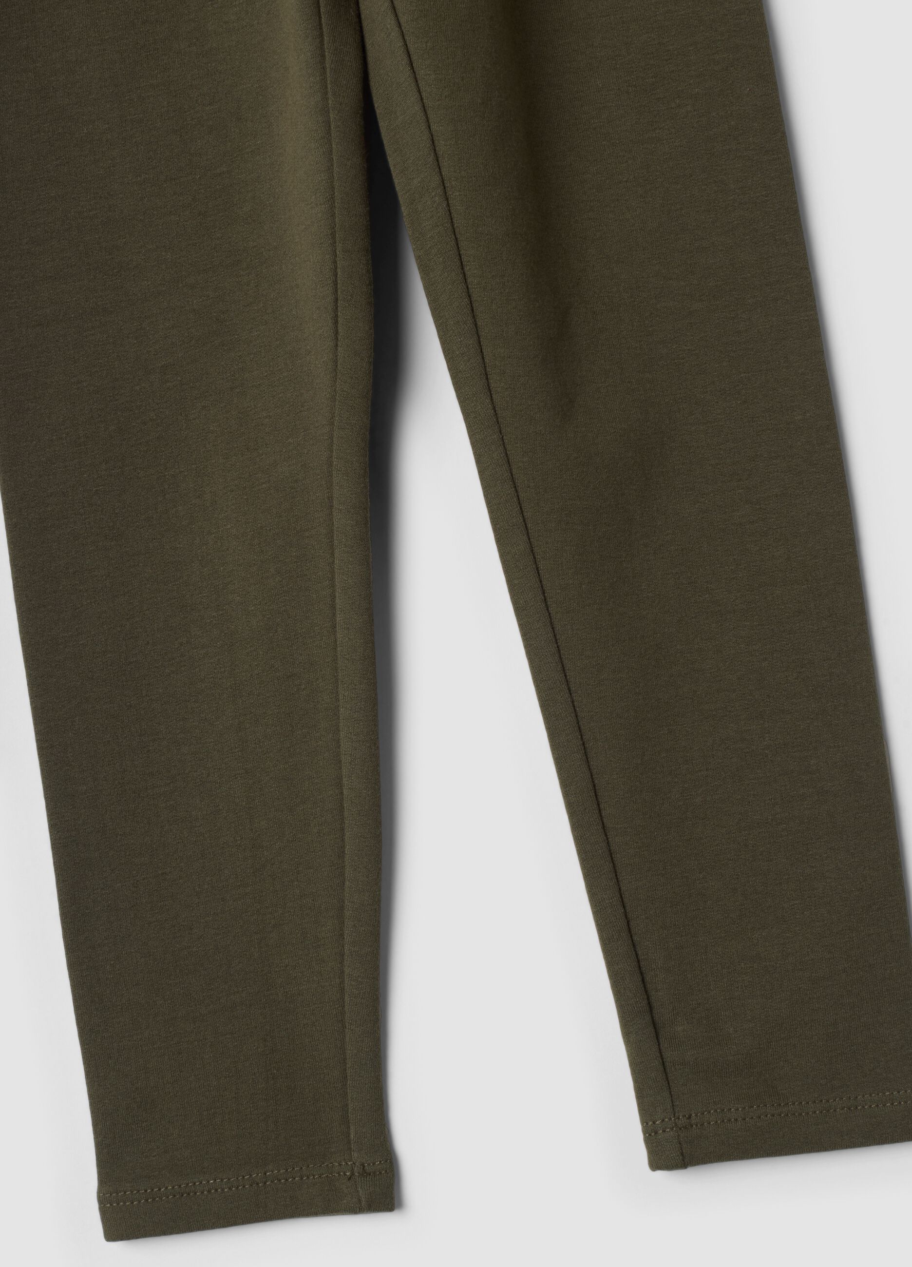 Purple organic stretch cotton leggings