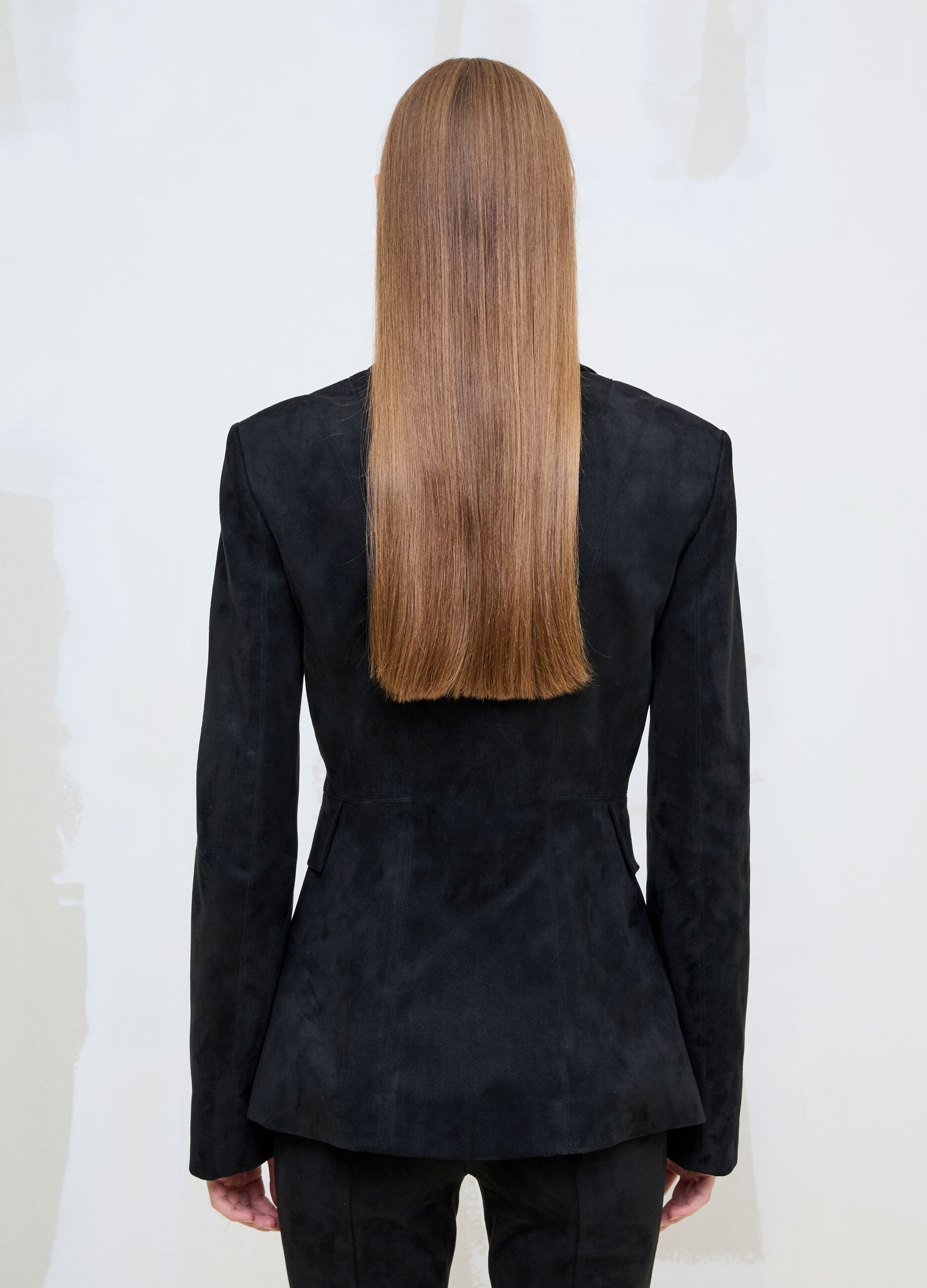 Black Faux Suede Blazer