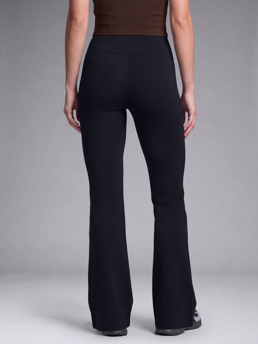 Black flared leggings in stretch fabric &ndash; ALTAVIA STUDIO_2