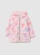 Girl's regular fit pink raincoat with hearts_0