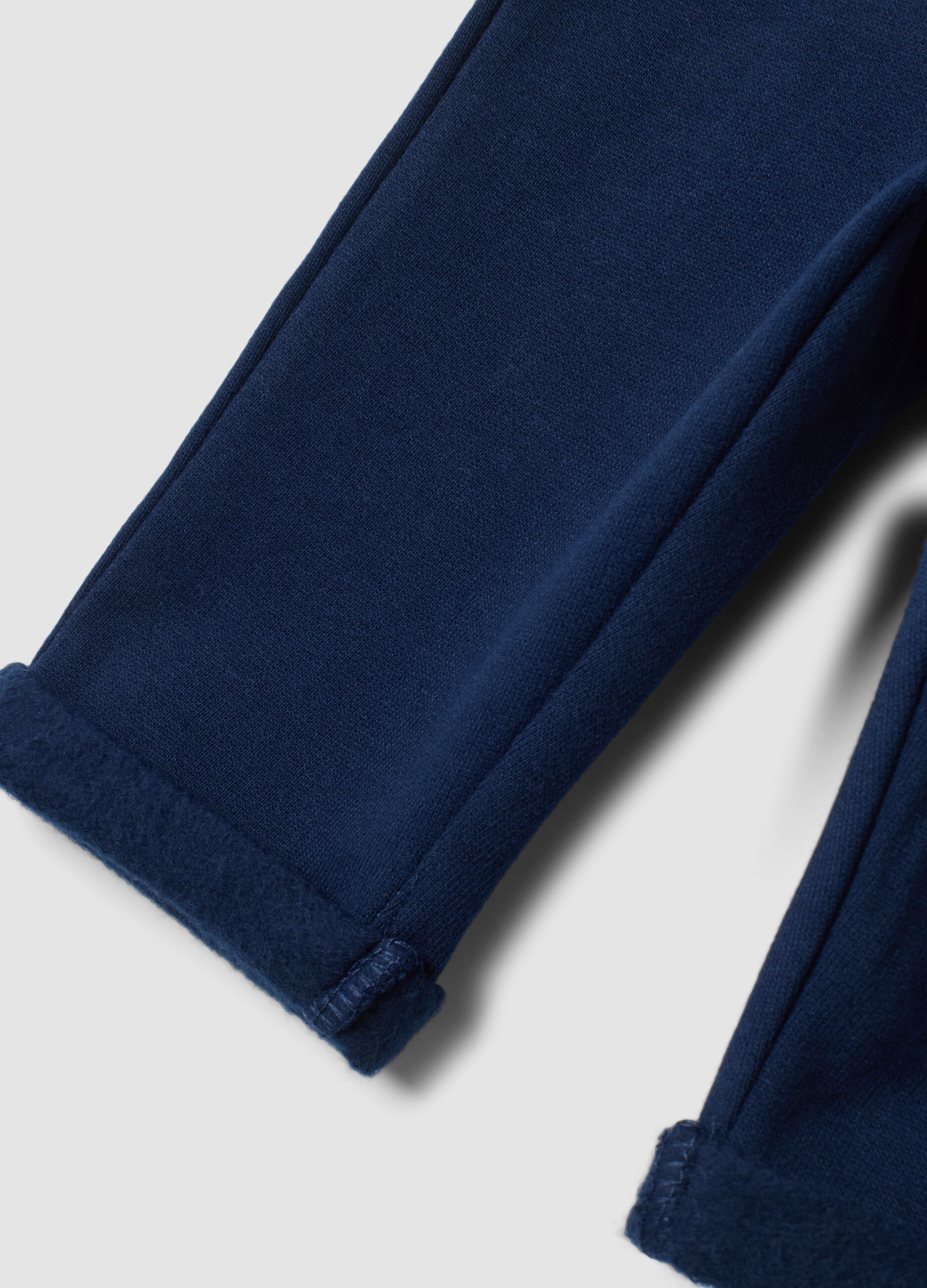 Pantaloni blu in puro cotone organico