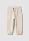 Beige pure cotton joggers_0