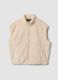 Gilet bianco regular fit con effetto teddy_0