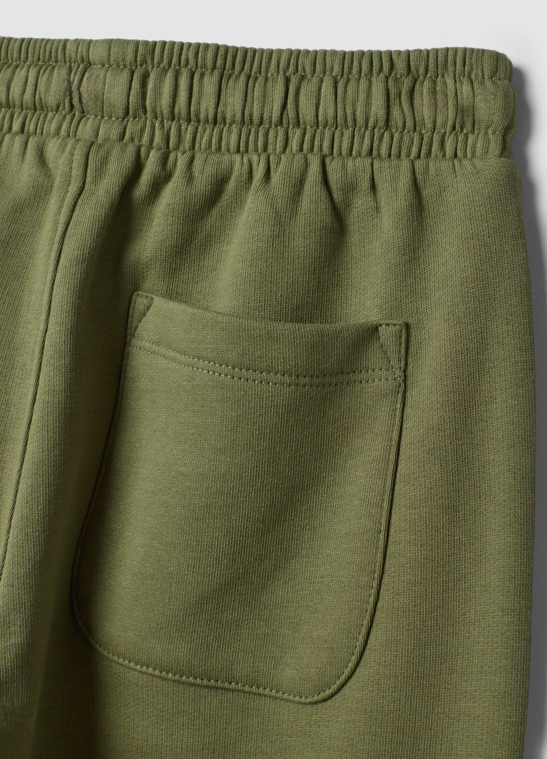 Pantaloni jogger verdi in puro cotone organico