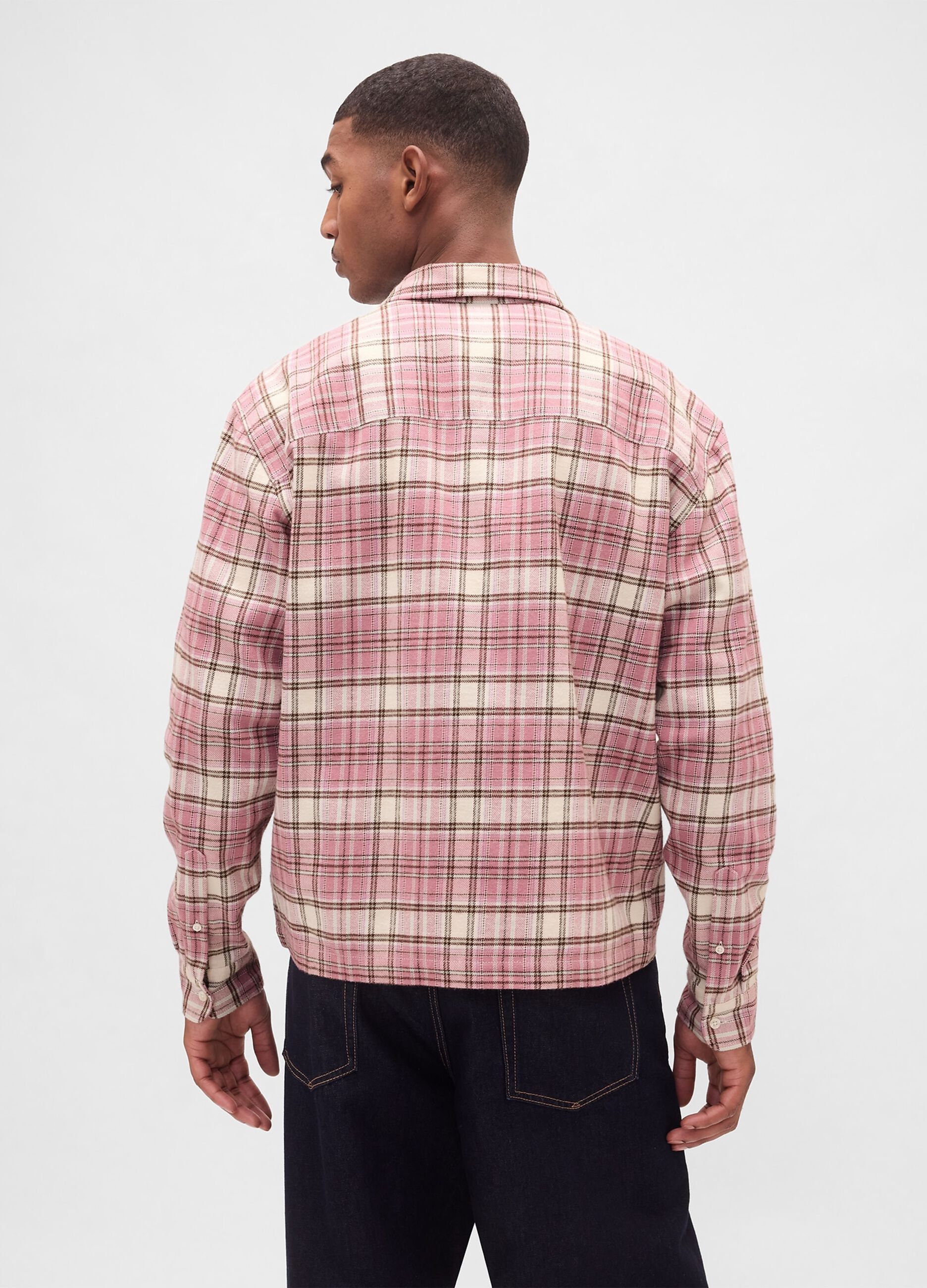 Long-sleeve pink cotton shirt