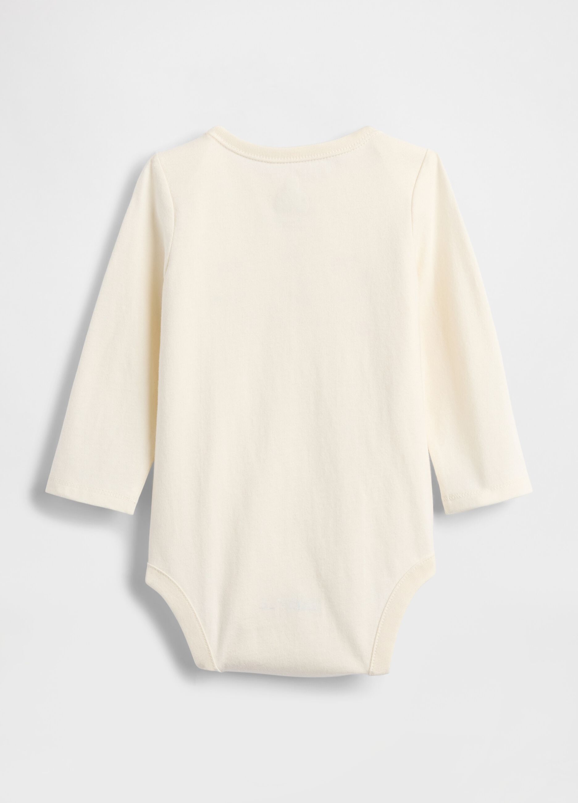 White Cotton Baby Bodysuit