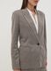 Blazer beige in viscosa elasticizzata a fantasia_2