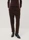 Pantaloni marroni regular fit con motivo chevron_1