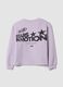 Purple organic cotton sweatshirt with ribbed collar_1