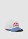 White pure cotton baseball cap with New York Red Bulls embroidery_0