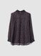 Brown and blue polka-dot regular-fit shirt_2