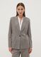 Blazer beige in viscosa elasticizzata a fantasia_0