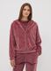Pink zip-up hooded homewear sweatshirt_1