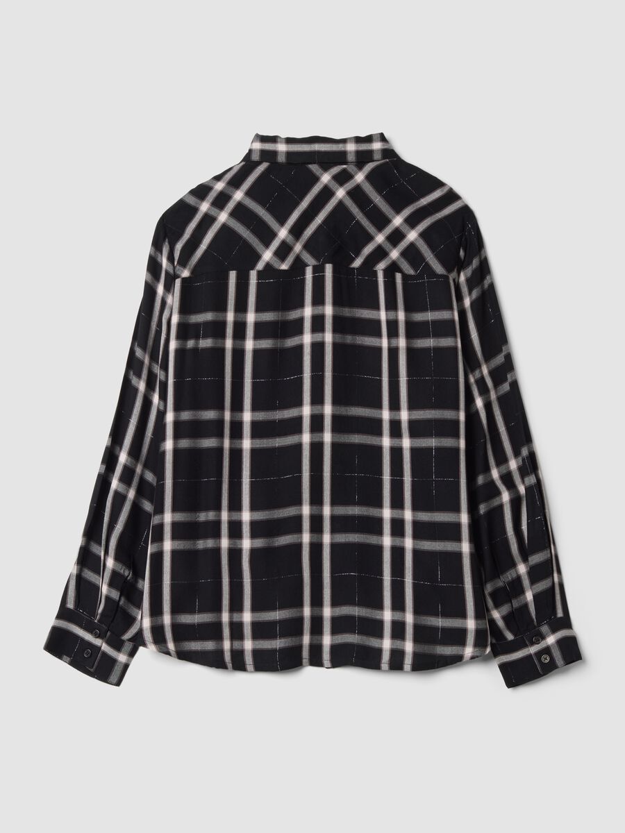 Black checked viscose-blend shirt_2