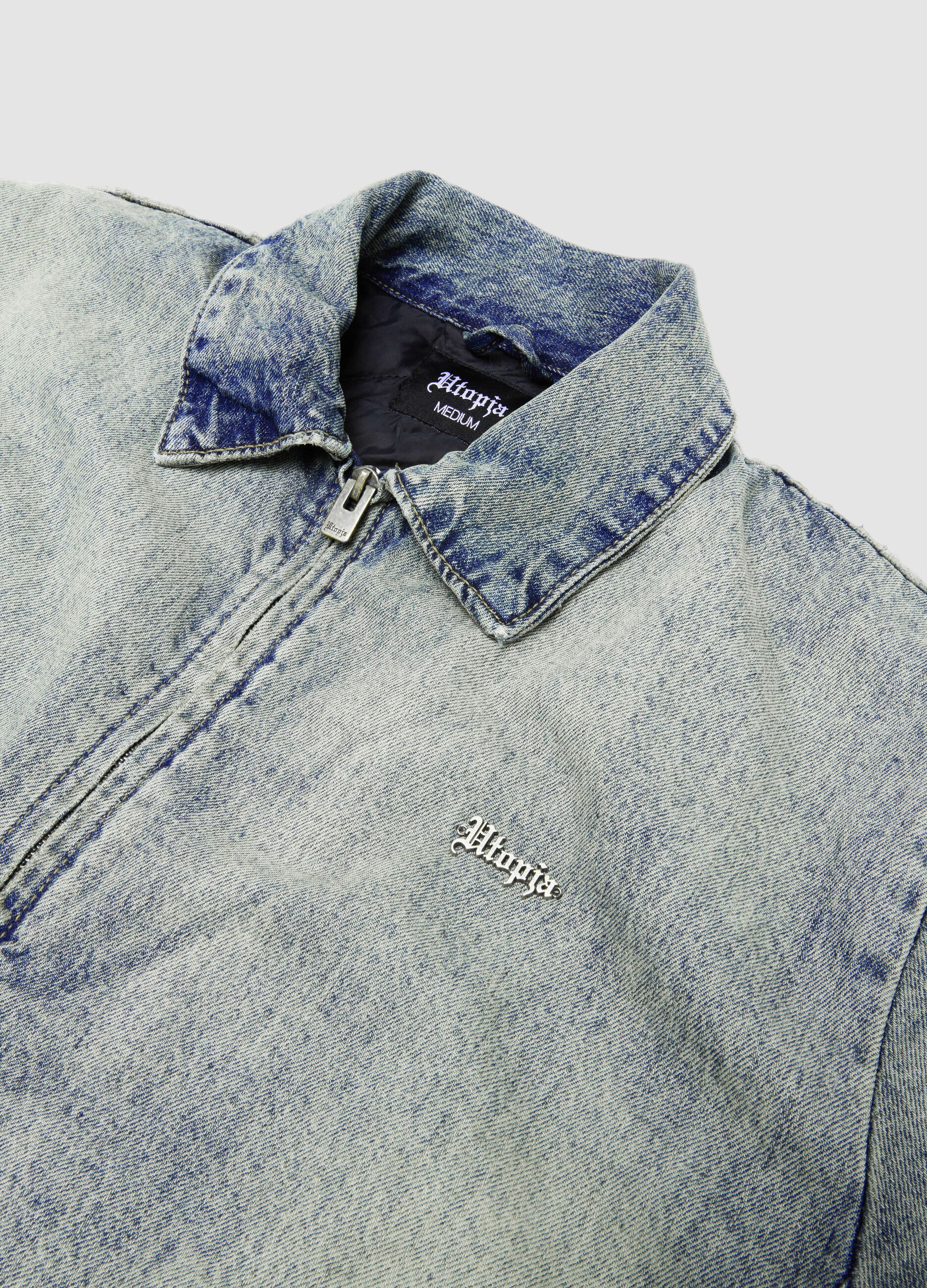 Denim Padded Jacket Vintage Light Blue