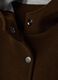 Brown hooded coat in stretch viscose, regular fit_1