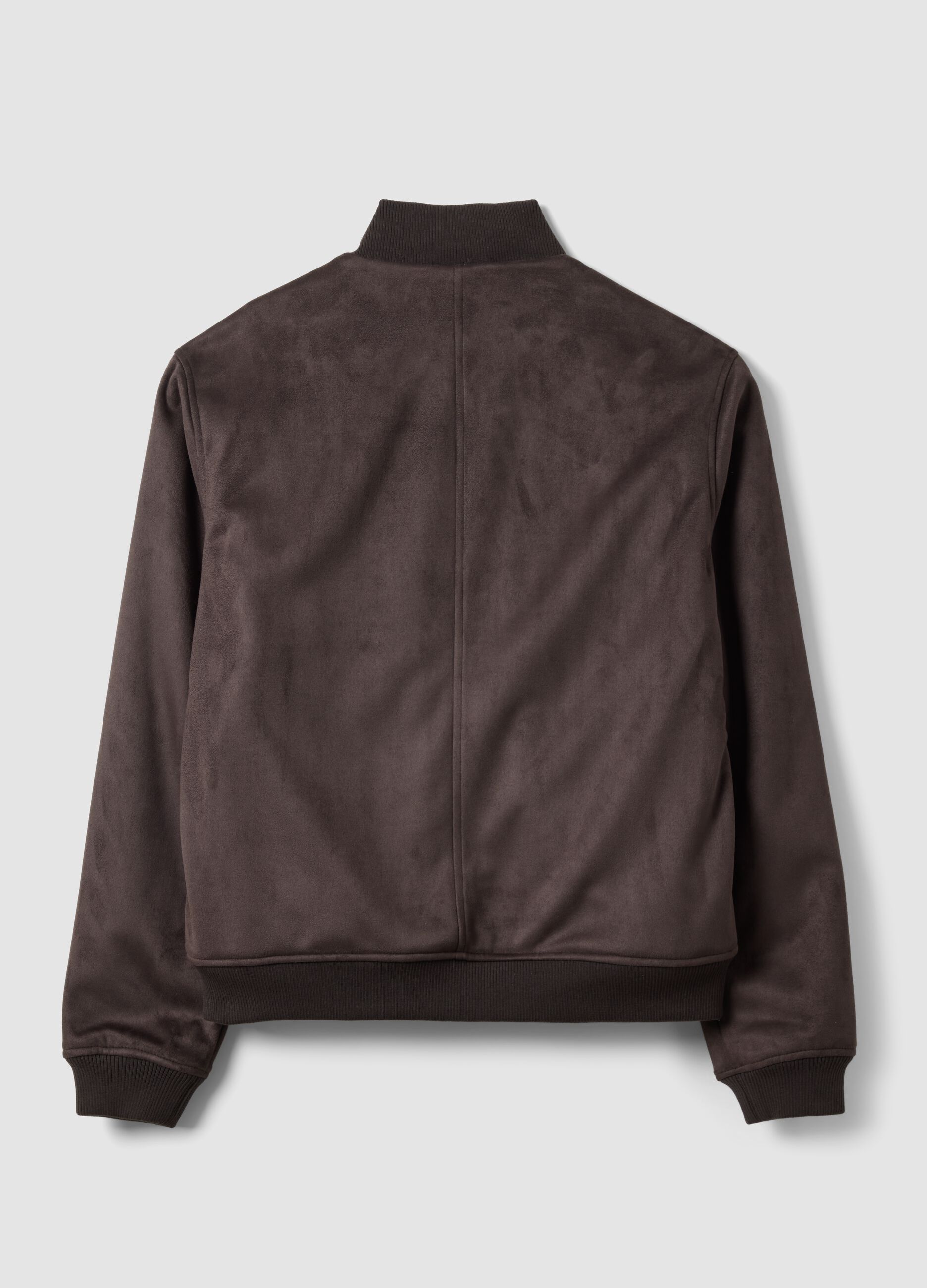 Giubbotto marrone regular fit con zip