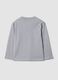 Grey pure cotton crew-neck T-shirt with skater print for boys_1