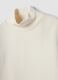White cropped cotton-blend fleece sweatshirt with crew neck_1