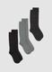 3-pack of grey and black organic stretch cotton socks_0