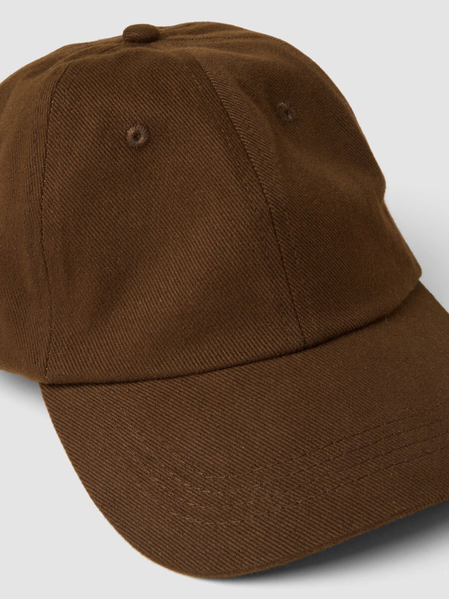 Brown pure cotton baseball cap_1