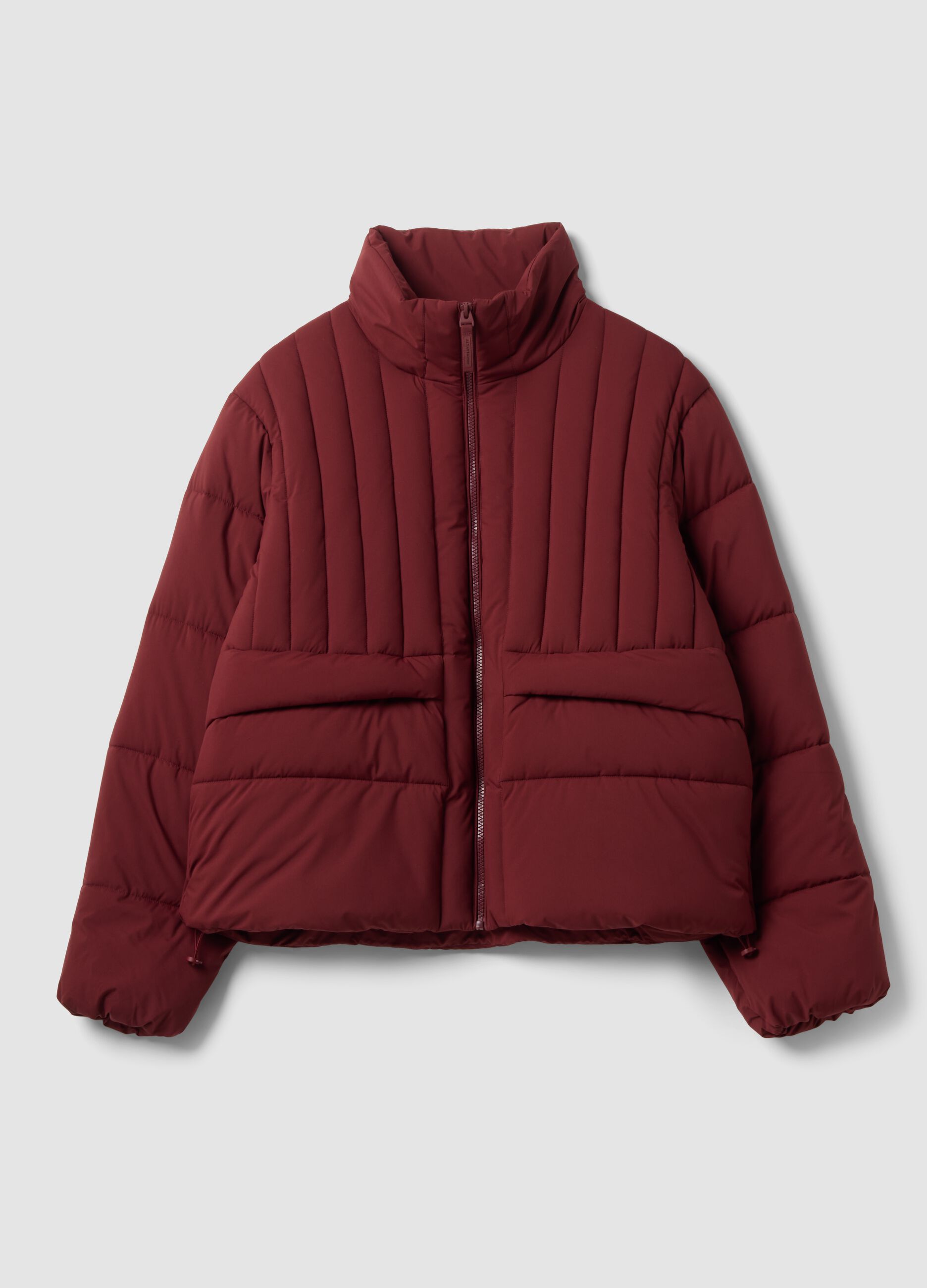Red padded jacket with zip and high neck ALTAVIA STUDIO