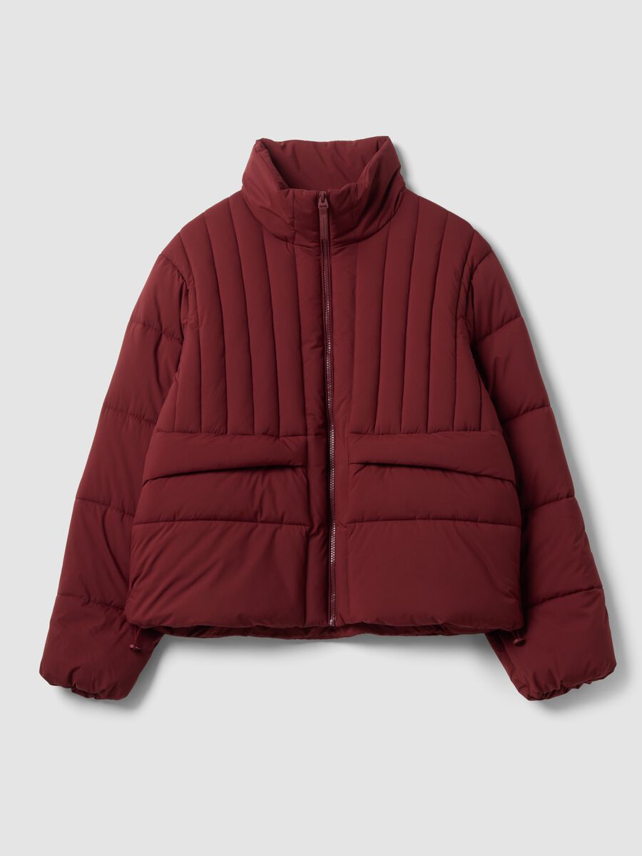 Red padded jacket with zip and high neck ALTAVIA STUDIO_4