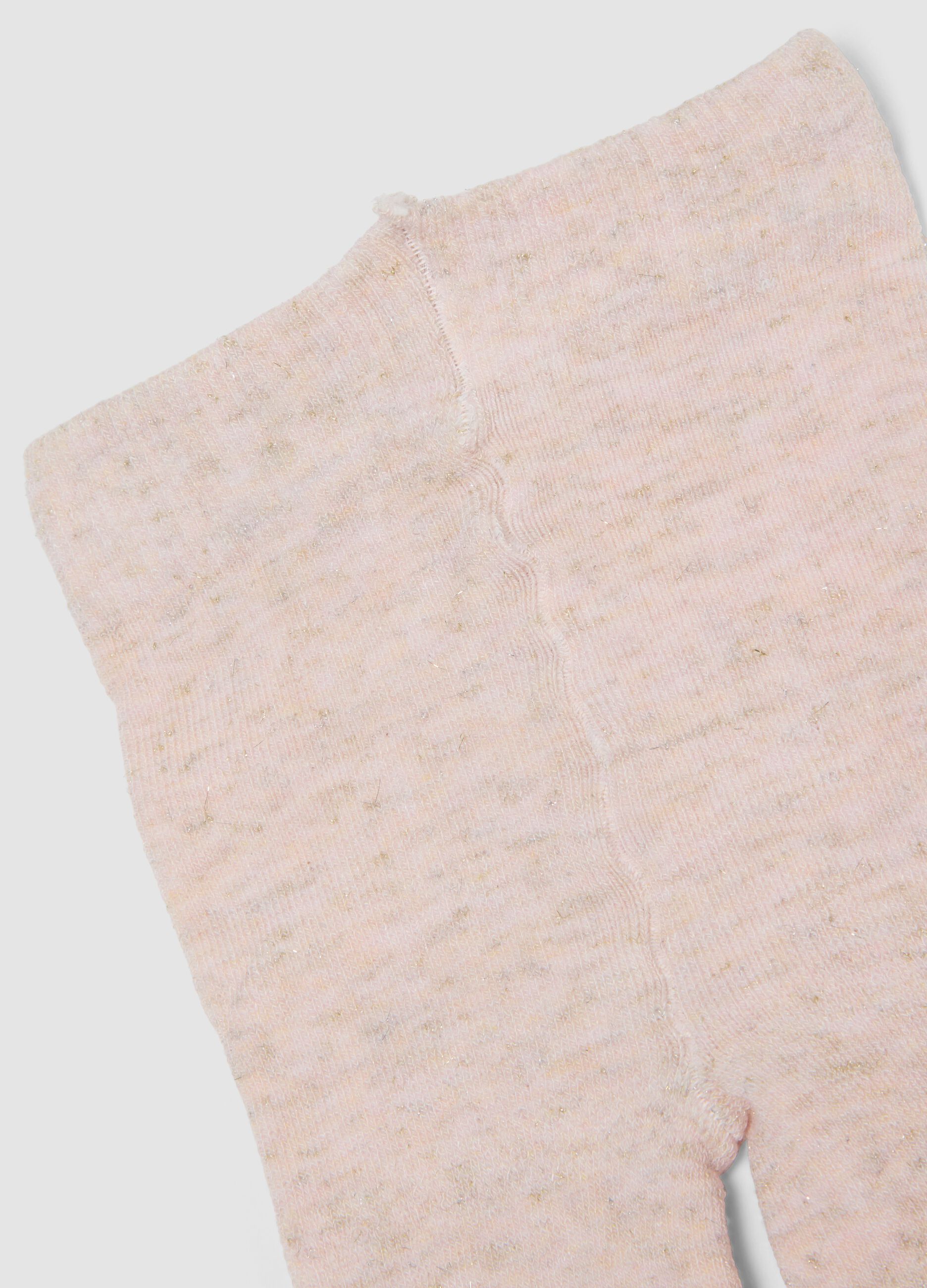 Collant rosa in viscosa elasticizzata m&eacute;lange