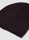 Burgundy red ribbed stretch wool beanie_1