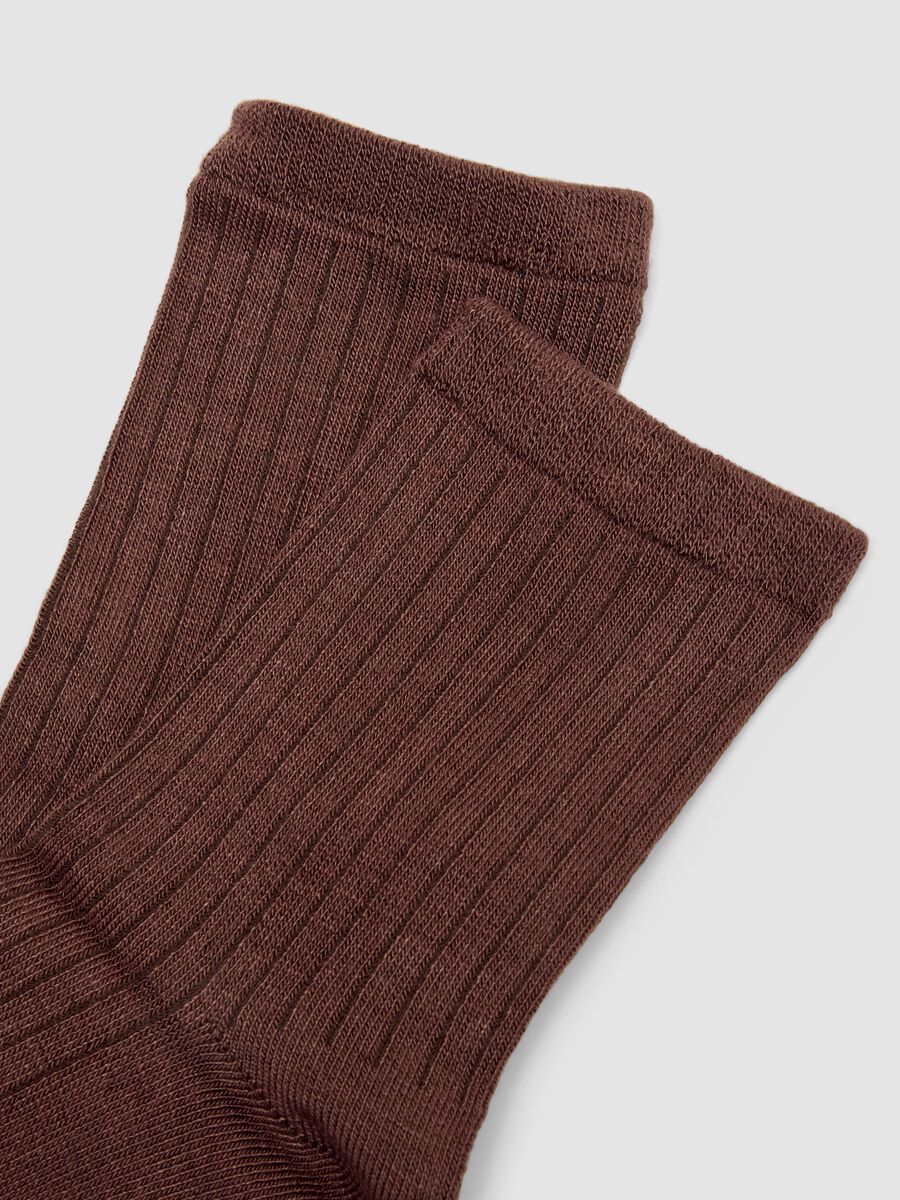 2-pack of brown and white stretch-fabric socks_1
