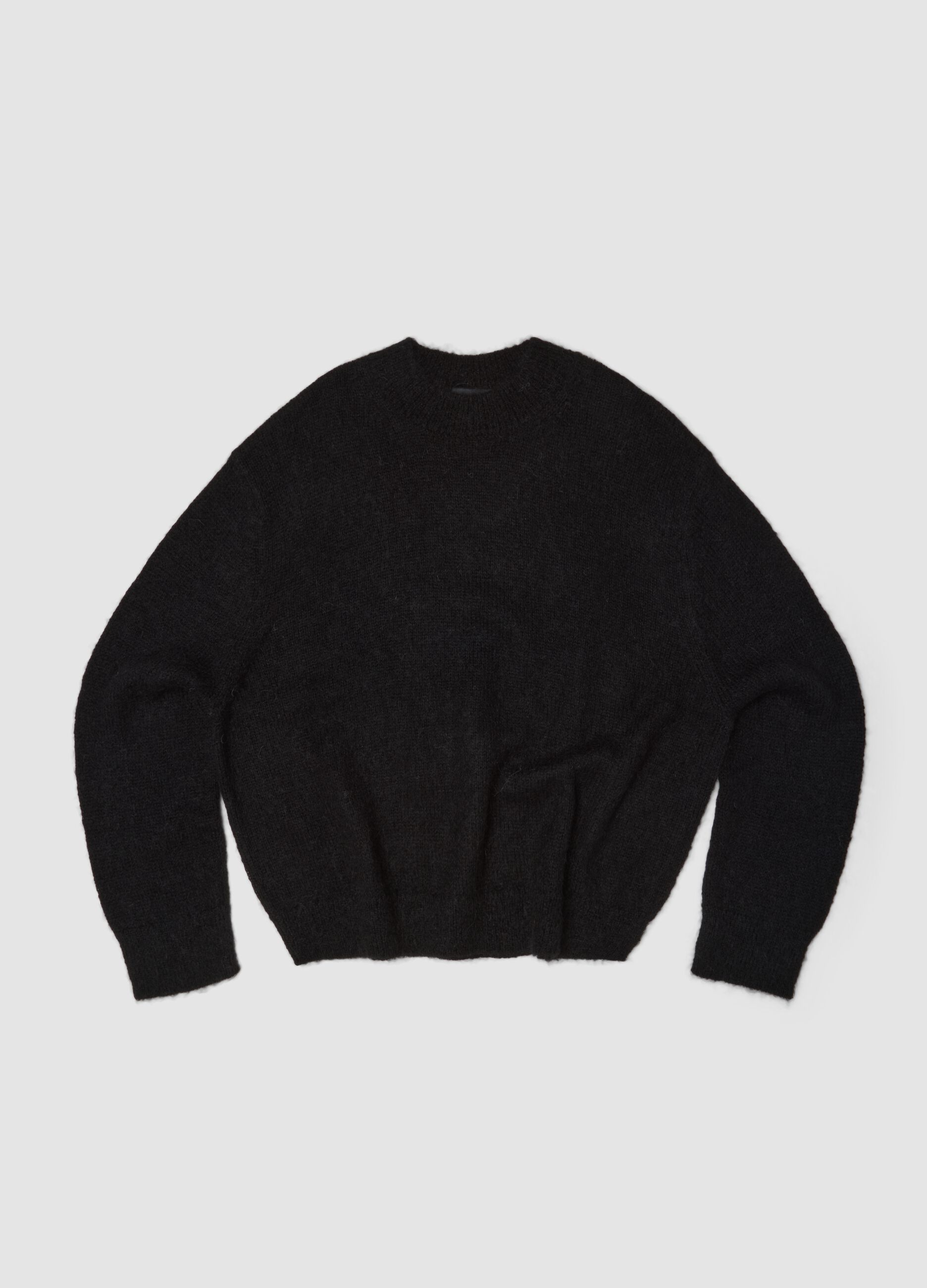 Black Mohair Crew Neck