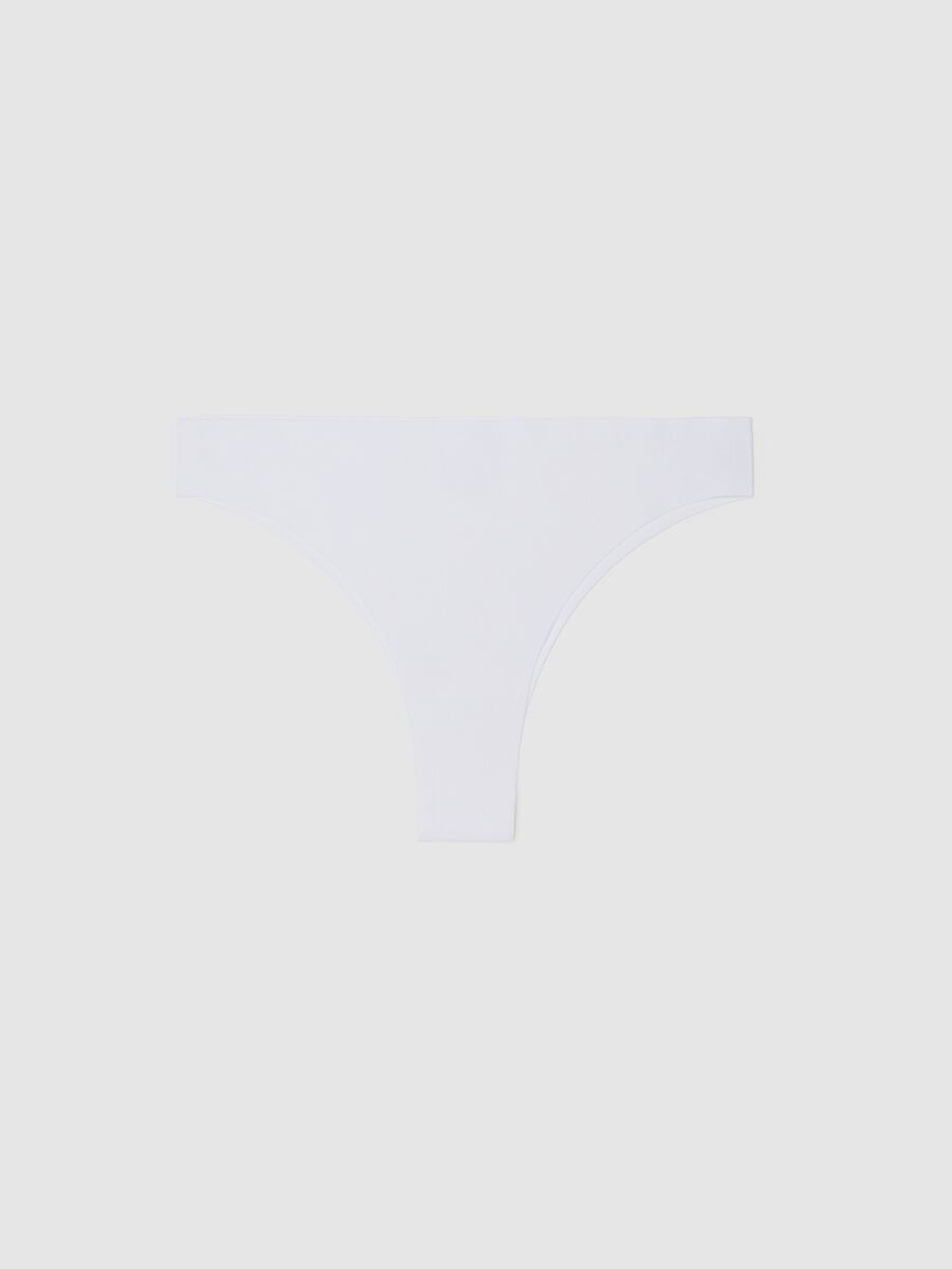 White Cotton Brazilian Briefs Regular Fit_4