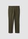 Green slim-fit stretch cotton twill chino trousers_0